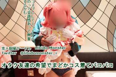 オタク友達の希望でまどかコス着てパコパコ