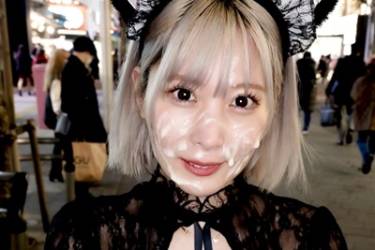 【Hカップ従順ペット】カフェ店内で露出オナニー→猫耳コスプレ8発ぶっかけ乱交SEX→白濁ザー汁メイクで繁華街を顔射ウォーク【個撮】