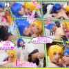【ハーレム気分でＷフェラ♪】両手に花の戦闘員に代わる代わるブチュブチュキッス💓更には２人して乳首や肉棒にも長い蛇舌で巻き込むように口淫し大量射精を誘発する/ぼっちざ岩/リ〇ウさんと虹〇さん