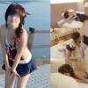 艦○れ　時雨　三越コラボ水着で海ロケアフター生ハメSEX