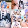 イベントで繋がった内気な144cmミニマム美少女レイヤーちゃん【リ〇ロ：レム】小さめキツキツおま〇こに生中出しえっち💖